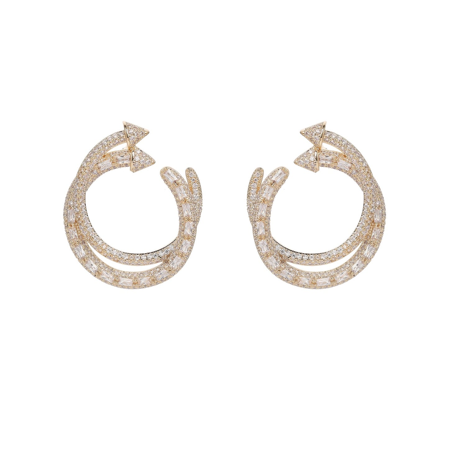 Gold Crystal Earrings