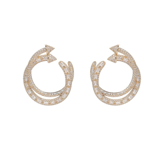 Gold Crystal Earrings